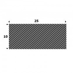 EPDM Mosrubber rechthoekig snoer 10mm x 25mm