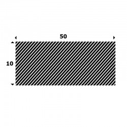 EPDM Mosrubber rechthoekig snoer 10mm x 50mm