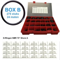 O-ringen | assortimentsbox B | 275 ringen | 24 maten