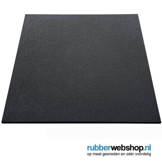 Zwarte sportvloer rubber tegel 1.5x100x100cm direct bij Rubber