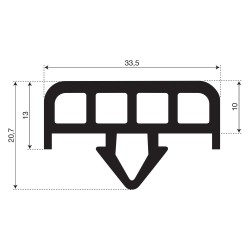 Carrosserieprofiel | breedte 33,5mm | hoogte 20,7mm