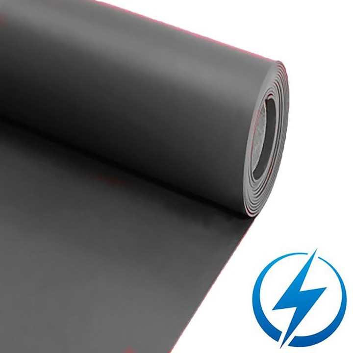 EPDM High Grade 100% E2111 elektrisch geleidend 3mm dik 1400mm breed Rol 10 meter