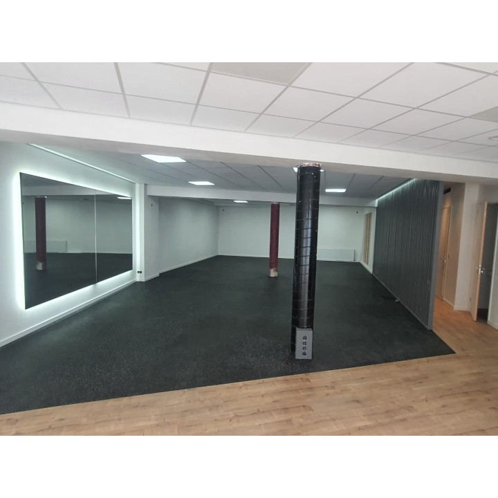 Sportvloer ProfiGym puzzel tegel Pure Black 8mm dik 100cm x 100cm