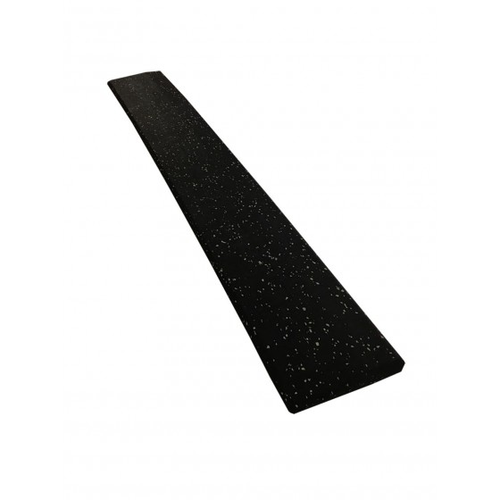 Rubber oploop/afwerk profiel zwart/grijs | 13cm breed x 100cm lang | 2 cm dik