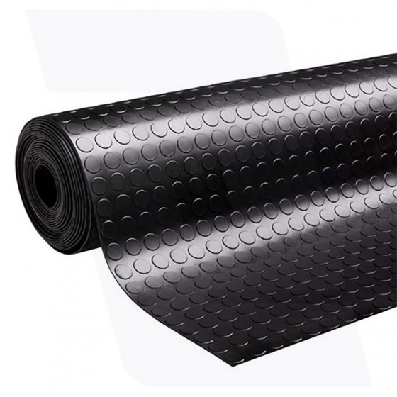 Rubber vloer met noppen profiel | 3mm dik  | 100cm breed | Rol lengte 10 meter oliebestendig