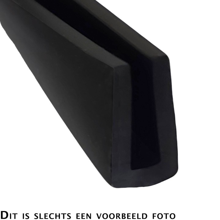 Volrubber U Profiel 25mm inwendig hoogte 18mm dikte 3mm