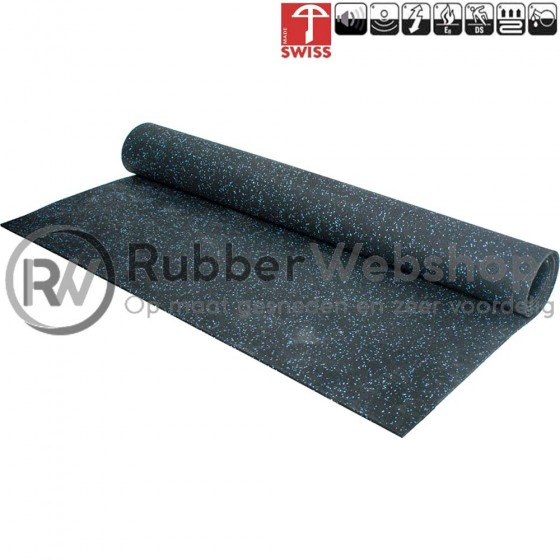 rubber vloer op rol blauw