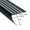 pvc trapprofiel zwart met grijze bies