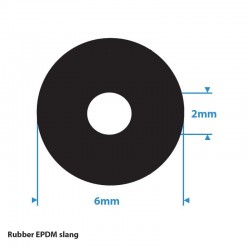 Rubber EPDM slang Ø 2mm...
