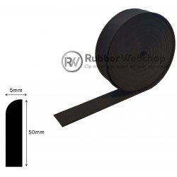 Rubber Plint 100% EPDM zonder zelfklevende laag | 50x5mm