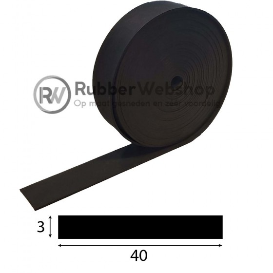 Rubberband 3x40mm EPDM volrubber | Per 10 meter