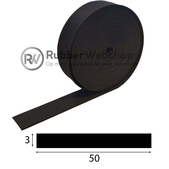 Rubber Plint SBR band 12cm breed x 6mm dik 10 meter lang
