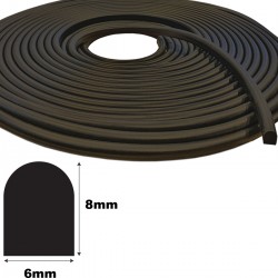 Mosrubber EPDM half rond...