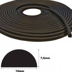 Mosrubber EPDM half rond...