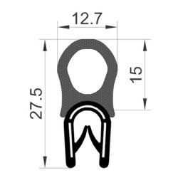 PVC klemprofiel met...