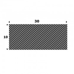 EPDM Mosrubber rechthoekig snoer 10mm x 30mm