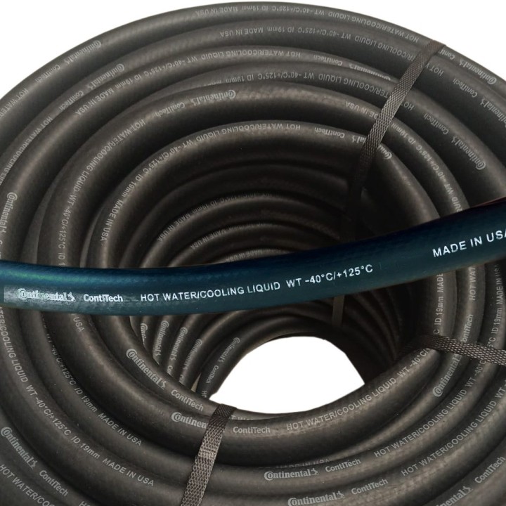 Continental radiateurslang (heetwaterslang) Ø 13mm binnen Ø 20mm buiten buigstr. 130mm Afsnijding of Rol 50 meter