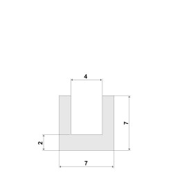 Witte Siliconen U Profiel...