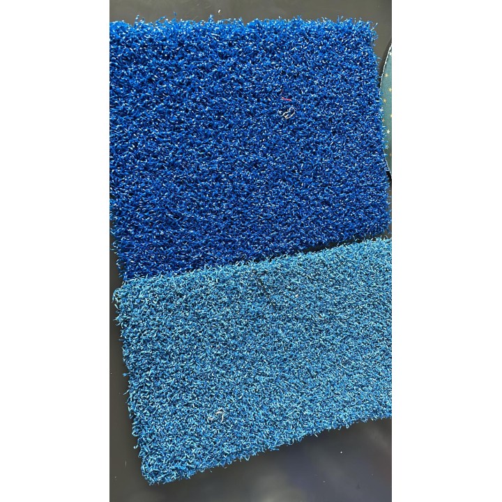 Unicolor sprinttrack kunstgras voor sportscholen BLAUW 200cm breed Verschillende lengteopties