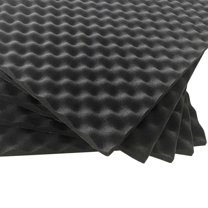 IsoDemp Professionele Brandvertragend Geluidsisolatie STUDIO KWALITEIT noppenschuim met zelfkl. laag 5x50x50cm