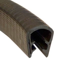 PVC Kantafwerkprofiel (klemprofiel) Zwart breedte 20.2mm hoogte 25.5mm klembereik 12 - 15mm