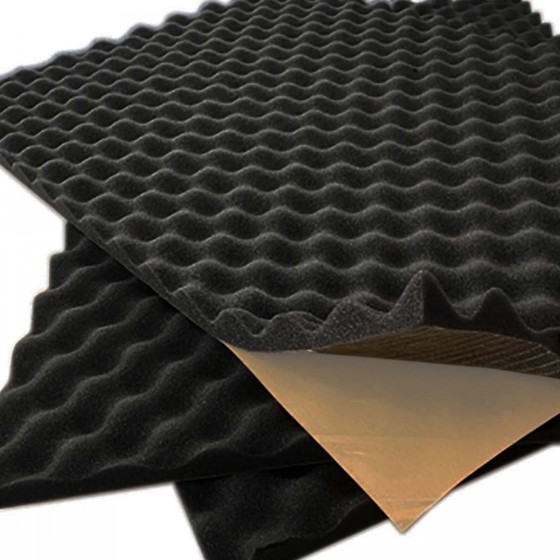 IsoDemp Professionele Geluidsisolatie STUDIO KWALITEIT noppenschuim met zelfkl. laag 3x50x50cm IsoDemp Professionele Geluidsisolatie STUDIO KWALITEIT noppenschuim met zelfkl. laag 3x50x50cm