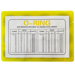 Zwarte O-ringen - ORKIT5C | 386 ringen | 30 maten