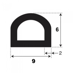 tochtprofiel 9x6mm