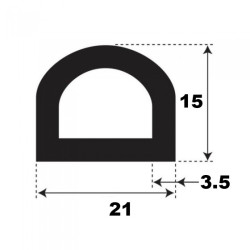 tochtprofiel 21x15mm