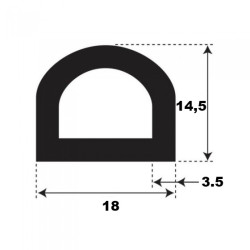 tochtprofiel 21x15mm