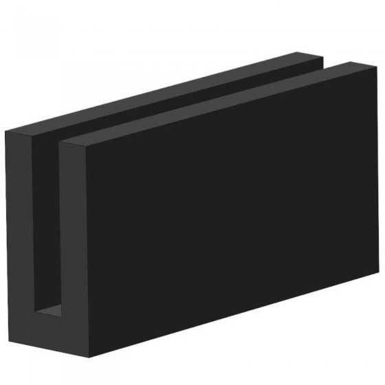 Volrubber U Profiel binnenmaat 1mm hoogte 9mm dikte 1mm