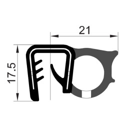 PVC klemprofiel met...