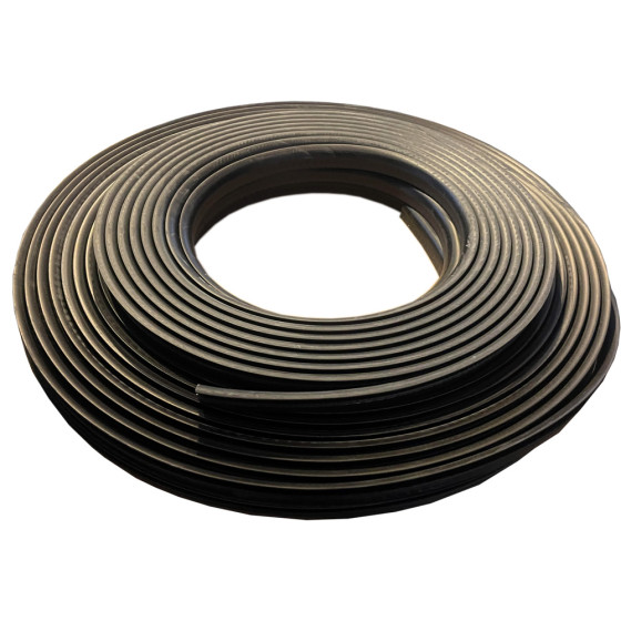 PVC Kantafwerkprofiel (klemprofiel) Zwart breedte 8.3mm hoogte 25.9mm klembereik 1 - 4.1mm