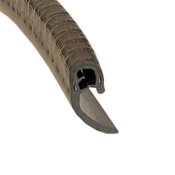 PVC Kantafwerkprofiel (klemprofiel) Zwart breedte 8.3mm hoogte 25.9mm klembereik 1 - 4.1mm