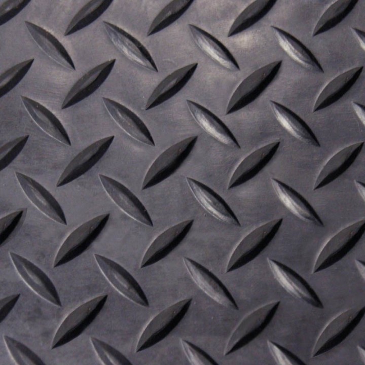 Diamantloper rubber vloer 3mm dik 150cm breed